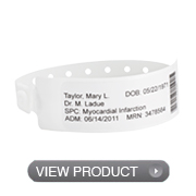 Poly Adult Label Shield Wristbands